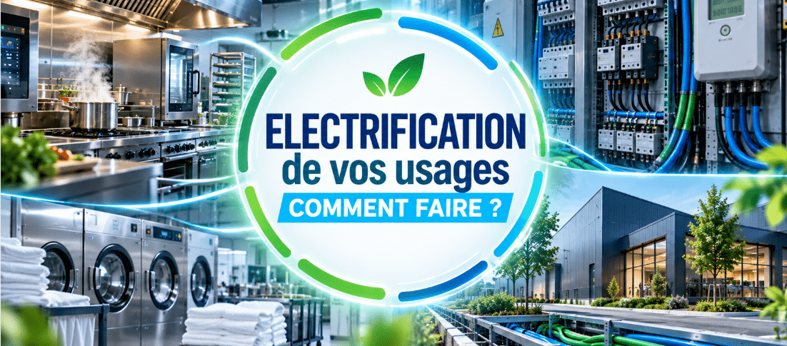 Cuisine professionnelle, blanchisserie et armoire électrique connectées pour l'électrification des usages en entreprise